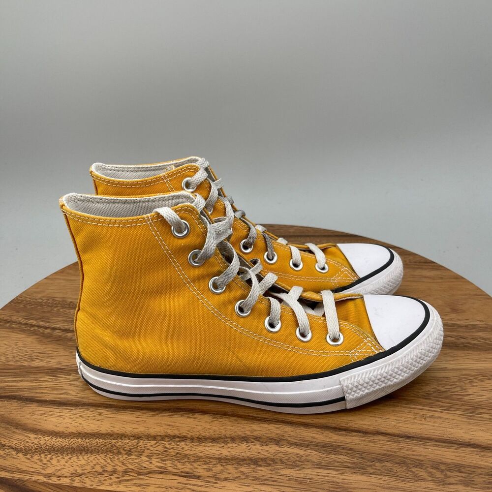 Converse Chuck Taylor All Star Hi Shoes Womens 7 Mustard Casual Skate Sneakers
